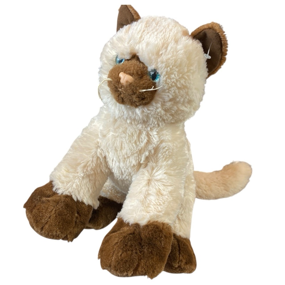 Build-A-Bear Promise Pets Siamese Cat Plush Brown Cream Blue Eyes Stuffed Animal